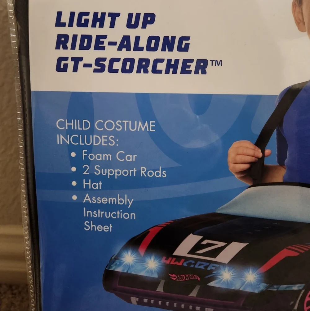 Hot Wheels Halloween Costume Light Up Ride Along‎ GT-Scorcher One Size